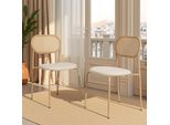 Set Di 2 Sedie Per Sala Da Pranzo Proximax, Sedia Da Cucina Con Schienale Cavo, Sedia Da Soggiorno Con Gambe In Metallo, Balcone Da Soggiorno, Moderno Scandinavo, Sala Da Pranzo, Sedia Da Cucina, Sedia Lounge, Sedia Imbottita, Sedia A Guscio