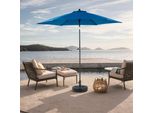 Lvhom Ombrellone Ø 264 Cm, Protezione Solare Upf 50+, Ombrellone A Sbalzo, Ombrellone Da Mercato, Blu Cielo