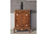 Casa Padrino Cassettiera Barocca A 5 Cassetti Marrone/Oro H. 105 Cm - Italy