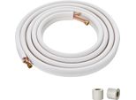 Succebuy Set Di Tubi Mini-Split Da 7620 Mm, Diametro Esterno 6,4 Mm E 9,5 Mm. Tubi In Rame Con Isolamento A Tre Strati, Per Impianti Di Condizionamento Mini-Split, Refrigeranti, Pompe Di Riscaldamento E Hvac, Comprese Le Strisce Di Avvolgimento