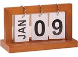 Inf Calendario Perpetuo Minimalista In Legno Marrone