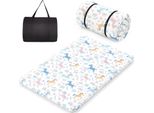 Costway Materasso Futon Giapponese, Materassino Tatami, Materassino Da Pavimento, Materassino Pieghevole Con Copertura Lavabile E Borsa Per Il Trasporto, Materassino Per Dormire 140 X 200 Cm Pony Colorati