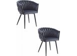 Sedia Orion - Velluto Grigio Scuro X 2