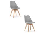 Sedia Valora Mark Grigia X2 | Set Di 2 Sedie Grigie Dallo Stile Versatile