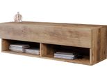 Minio Go For It, Mobile Tv "Anne"", 100 Cm, Basso, In Piedi, Sospeso, Con Illuminazione A Led, Colore Castagno Wroclaw"