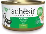 Schesir Adult Cibo Umido Per Gatti In Gelatina, Filetti Di Pollo, 70 G