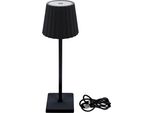 1.03 Lampada Da Tavolo A Led - Circa 38X10 Cm - 3 Colori Di Luce Regolabili - Batteria Ricaricabile Con Usb - Colore: Nero