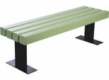 Panchina Casa Padrino - Panchina Da Città Verde Chiaro / Nero 150 Cm - Panchina Da Giardino Solida