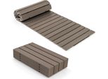 Costway Sentiero Srotolabile In Hdpe, Passerella Srotolabile 242X55Cm, Sentiero Da Giardino Resistente Alle Intemperie, Passerella Per Matrimonio, Festa, Giardino, Grigio