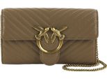 Pinko Borsa A Tracolla Pochette Love One Mini Icon Wallet C Nappa Chevron Ginger Biscuit - Antique Gold Marrone