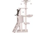 Tiragraffi Costway 140 Cm, Albero Per Gatti Con Piattaforme, Grotta Per Gatti, Palla Da Gioco, Scala, Palo E Cesto In Sisal, Arredamento Per Gatti, Albero Delle Attività, Beige
