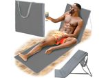 Tappetino Da Spiaggia, Sdraio Pieghevole Con Schienale, Per Prendere Il Sole, Borsa Leggera 2 In 1