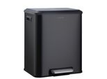 Cestino 2 Scomparti Jack, Nero, Cestino Doppio 30L, Cestino 2 Contenitori (2 X 15 L), Cestino A Pedale