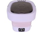 Lavatrice Pieghevole 10L Mini Lavatrice Per Biancheria Intima Piccola Lavatrice Portatile Per Dormitorio Hotel Viaggio Viola Spina Ue