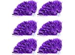 Moda Cheerleader Pom Poms Sport Party Dance Accessori (Viola)