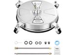 Vevor 395 Mm, Idropulitrice Per Superfici, Accessori Per Idropulitrice In Acciaio Inox Con 4 Ruote, Barra Da 276, Attacco Rapido Da 6,35 Mm, 2 Ugelli Di Spruzzatura, 2 Barre Estensibili Per Calcestruzzo, Patio, Terrazzo