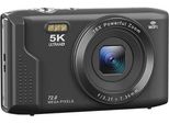 Inf Fotocamera Digitale Compatta 5K 72MP, Zoom 16X, Per Foto E Video Nero