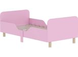 Letto Per Bambini Aiyaplay Con Protezione Anticaduta, Rete A Doghe, 140 X 70 Cm Letto Per Ragazzi Con Testiera E Pediera, Letto Singolo In Legno, Letto In Legno