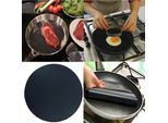 2 Pack 24Cm Rotondo Non Stick Pan Ad Alta Temperatura Foglio Di Fodera Padella Cottura Wok Pad Foglio Per Cucina Barbecue Cottura