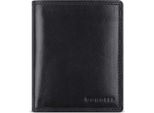 Bugatti Pelle Portafoglio Savona Upright Wallet With Flap 8CC Black Nero