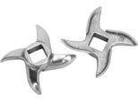 2 Pezzi Tritacarne In Acciaio Inox Per La Macinazione Di Ricambio Tritacarne