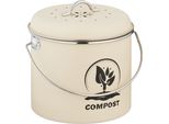 Relaxdays Bidone Per Compost Rotondo Da Cucina 3,5 Litri