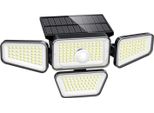 270LED Luce Solare Alimentata A Led Pir Sensore Di Movimento Luci All'aperto Impermeabile Giardino Lampada Luce Notturna 3 Modalità Di Luce Per Giardino Patio Cortile Recinzione Paesaggio Cortile