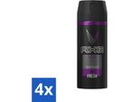 Ax - Deodorante Spray Per Il Corpo - 48 Ore Di Freschezza - Excite - 150 Ml - Confezione Risparmio - 4 Pezzi