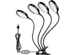 Lampada Per La Coltivazione Di Piante Usb 312 Led Luce Solare A Spettro Completo Lampada Da Tavolo Regolabile Per Piante Da Interno 5 Livelli Dimmerabili 4/8/12H Timer