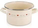 Orion | Pentola Di Cottura - Pentola In Smalto - 18 Cm - Color Crema - Design Retrò - Lavabile In Lavastoviglie - Adatto All'induzione