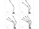 Usb Plant Grow Light Luce Solare Bianca A Spettro Completo Angolo Di Illuminazione Regolabile Lampada Da Tavolo Per La Coltivazione Di Piante Da Interno 5 Livelli Dimmerabili 4/8/12H Timer