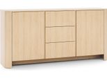 Credenza, Rovere Di Vicenza, 103 X 39 X 132 Cm | Mobile Moderno Con Bordi Arrotondati