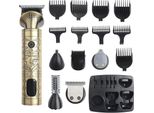 Set Di Tagliacapelli A Batteria Inf: Regolabarba, Trimmer, Tagliapeli, 18 Pezzi In Oro