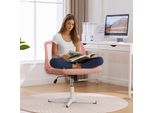 Lvhom Sedia Girevole Senza Braccioli, Sedia Da Ufficio Regolabile In Altezza Con Funzione Di Dondolo Ergonomico, Sedia Da Scrivania Sedia Da Computer Sedia Executive, Rosa