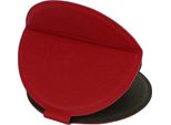 Inf Specchietto Portatile Rotondo In Pu E Acciaio Inox Per Trucco, 2 Pezzi Rosso