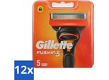 Gillette - Fusion 5 - Lame Di Ricambio - 5 Lame Di Ricambio - Confezione Risparmio - 12 Pezzi