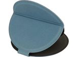 Inf Specchietto Portatile Rotondo In Pu E Acciaio Inox Per Trucco, 2 Pezzi Blu