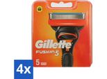 Gillette - Fusion 5 - Lame Di Ricambio - 5 Lame Di Ricambio - Confezione Risparmio - 4 Pezzi