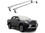 Portapacchi Per Vw Amarok Mk2 2022-2025 Argento Alluminio 2 Pezzi