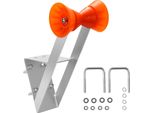 Vevor Sedile Per Rimorchio Barca Con Rullo, Palo Per Verricello Da 50,8-76,2 Mm, Supporto Per Verricello Con Rullo In Tpu Arancione E Bullone A U, Adatto Per Jet Ski, Barca A Vela, Barca Da Pesca, Motoscafo (Zincato), Argento