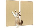 Costway 2 Pezzi Tiragraffi Da Parete, Tappetino Tiragraffi 80X50Cm, Tappeto In Sisal Per Gatti Autoadesivo, Tappetino In Sisal, Tiragraffi Per Gatti, Natura