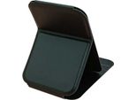 Inf Specchio Cosmetico Portatile Ad Alta Definizione Con Bordo In Pu E Acciaio Inossidabile Nero