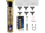 Inf Tagliacapelli Elettrico Professionale Dorato Con Display Led E 6 Pettini