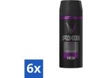 Ax - Deodorante Spray Per Il Corpo - 48 Ore Di Freschezza - Excite - 150 Ml - Confezione Risparmio - 6 Pezzi