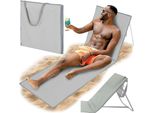 Lettino Da Spiaggia Pieghevole Per Prendere Il Sole, Borsa Da Giardino Per La Spiaggia Con Schienale 2 In 1