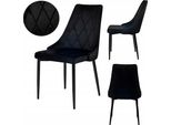 Ekspand | Sedia Glamour LR-08 - Nero - Imbottita - Design Elegante - Elevato Comfort Di Seduta