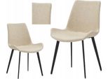 Ekspand | Sedia Da Pranzo LR800 - Colore Beige - Ecoskinn Di Alta Qualità - Design Moderno - Confortevole