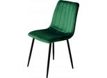 Ekspand | Sedia Velours LR-2023 - Verde - Imbottita - Design Moderno - Comoda Ed Elegante