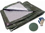 Ekspand | Telone 4X5M - Verde-Argento - Resistente Alle Intemperie, Ai Raggi Uv, Mrozoodporna