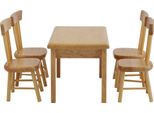 5Pcs Tavolo Da Pranzo Sedia Modello Set 1:12 Casa Delle Bambole Mobili In Miniatura Regalo Per Bambini (Colore Legno)